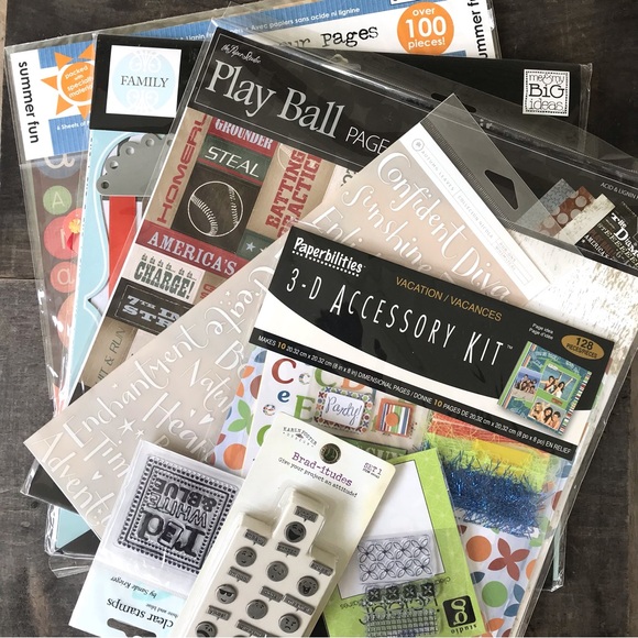 Other - Lot of scrapbook paper page kits and supplies, Summer themes